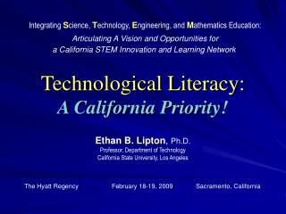 Technological Literacy: A California Priority!