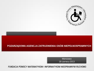 POZARZĄDOWA Agencja Zatrudnienia Osób Niepełnosprawnych