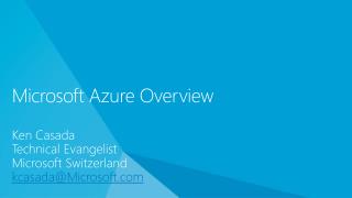 Microsoft Azure Overview