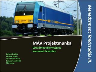 MÁV Projektmunka Létszámhatékonyság és szervezeti felépítés