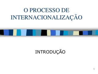 O PROCESSO DE INTERNACIONALIZAÇÃO