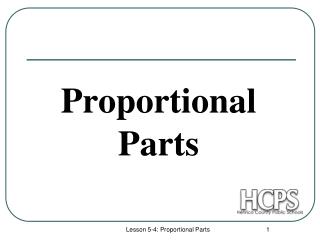 Proportional Parts