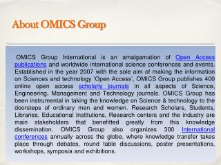 About OMICS Group