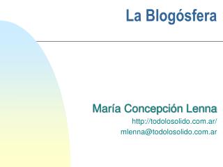 La Blogósfera