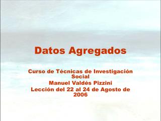 Datos Agregados