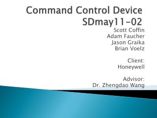 Command Control Device SDmay11-02