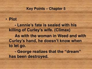 Key Points – Chapter 5