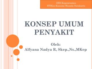 KONSEP UMUM PENYAKIT