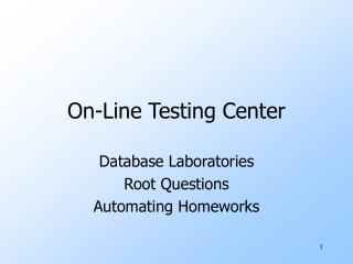 On-Line Testing Center