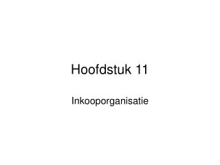 Hoofdstuk 11