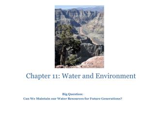 Chapter 11: Water and Environment