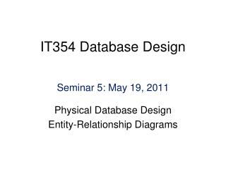 IT354 Database Design