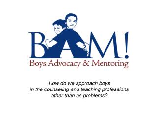 How do we approach boys in the counseling and teaching professions other than as problems?