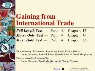 Gaining from International Trade