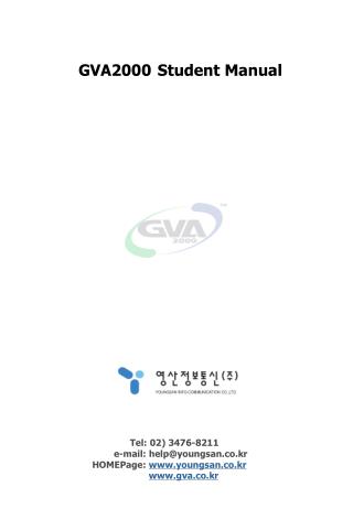 GVA2000 Student Manual