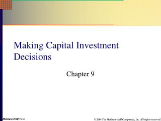 Making Capital Investment Decisions