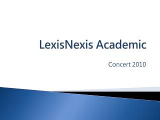 LexisNexis Academic