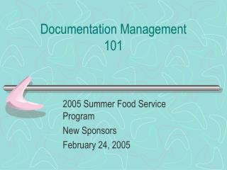 Documentation Management 101