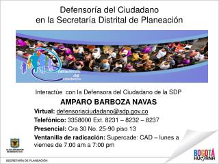 Defensoría del Ciudadano en la Secretaría Distrital de Planeación