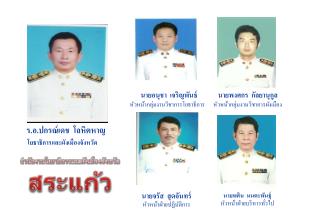 ร.อ.ปกรณ์เดช โลหิตหาญ โยธาธิการและผังเมืองจังหวัด