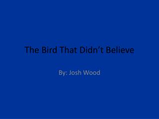 The Bird That Didn’t Believe