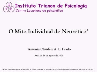 O Mito Individual do Neurótico*