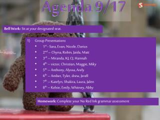 Agenda 9/17