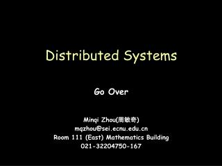 Distributed Systems