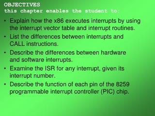 OBJECTIVES this chapter enables the student to: