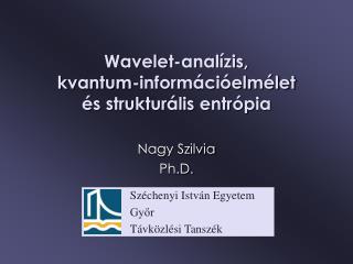 Wavelet-analízis, kvantum-információelmélet és strukturális entrópia