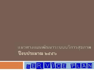 แนวทางแผนพัฒนาระบบบริการสุขภาพ