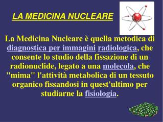 LA MEDICINA NUCLEARE