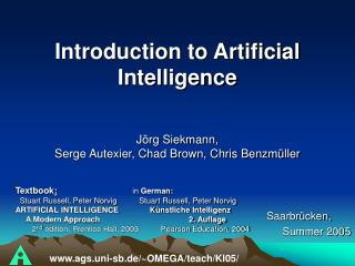 Introduction to Artificial Intelligence