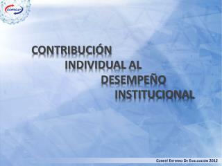 CONTRIBUCIÓN INDIVIDUAL AL DESEMPEÑO