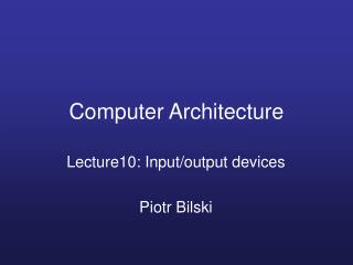 Computer Architecture