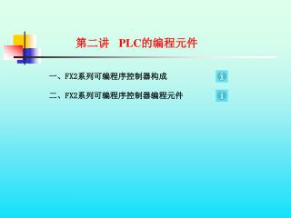第二讲 PLC 的编程元件