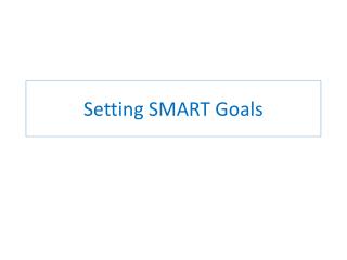 Setting SMART Goals