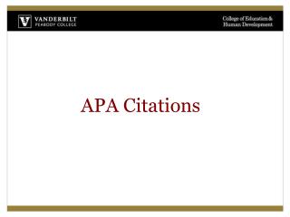 APA Citations