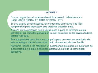 ACTIVIDAD II