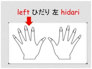left ひだり 左 hidari