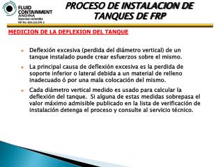 PROCESO DE INSTALACION DE TANQUES DE FRP