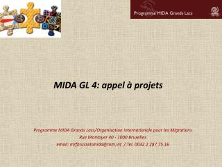 MIDA GL 4: appel à projets