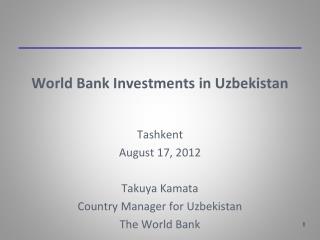 World Bank Investments in Uzbekistan