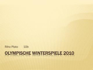 Olympische Winterspiele 2010