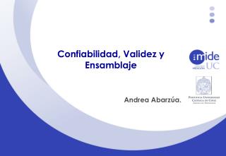 Confiabilidad, Validez y Ensamblaje