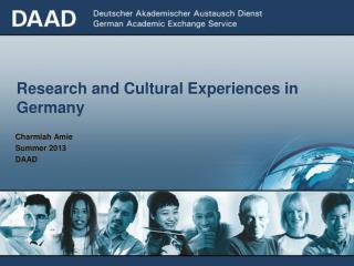 Research and Cultural Experiences in Germany