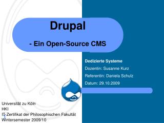Drupal - Ein Open-Source CMS