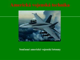 Americká vojenská technika