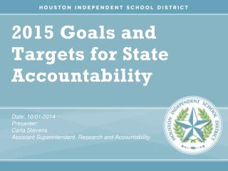 2015 Goals and Targets for State Accountability