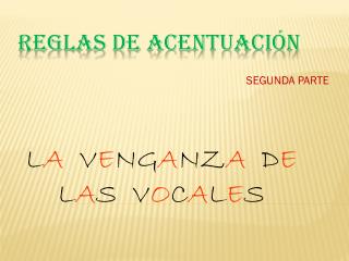 Reglas de acentuación